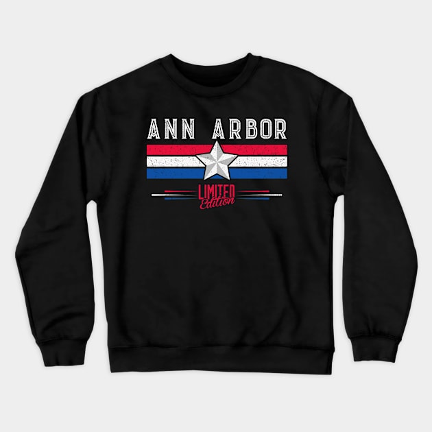 Ann Arbor Retro Vintage Shirt Gift Women Men Kids Crewneck Sweatshirt by CreativeShirt